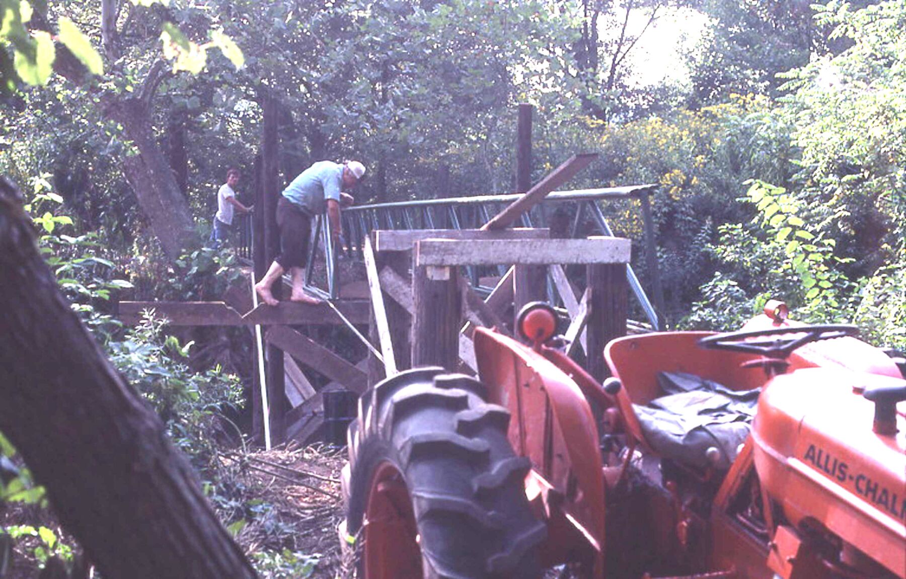 1983-08 Beams pulled & pushed across F Zehr